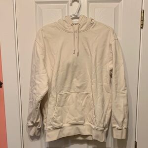 H&M White Hoodie Sweater for Men size medium cotton